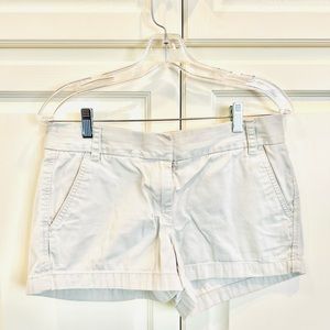 J Crew off-white chino shorts, size 6